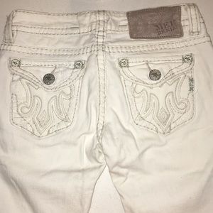 MEK Dallas white straight leg jeans